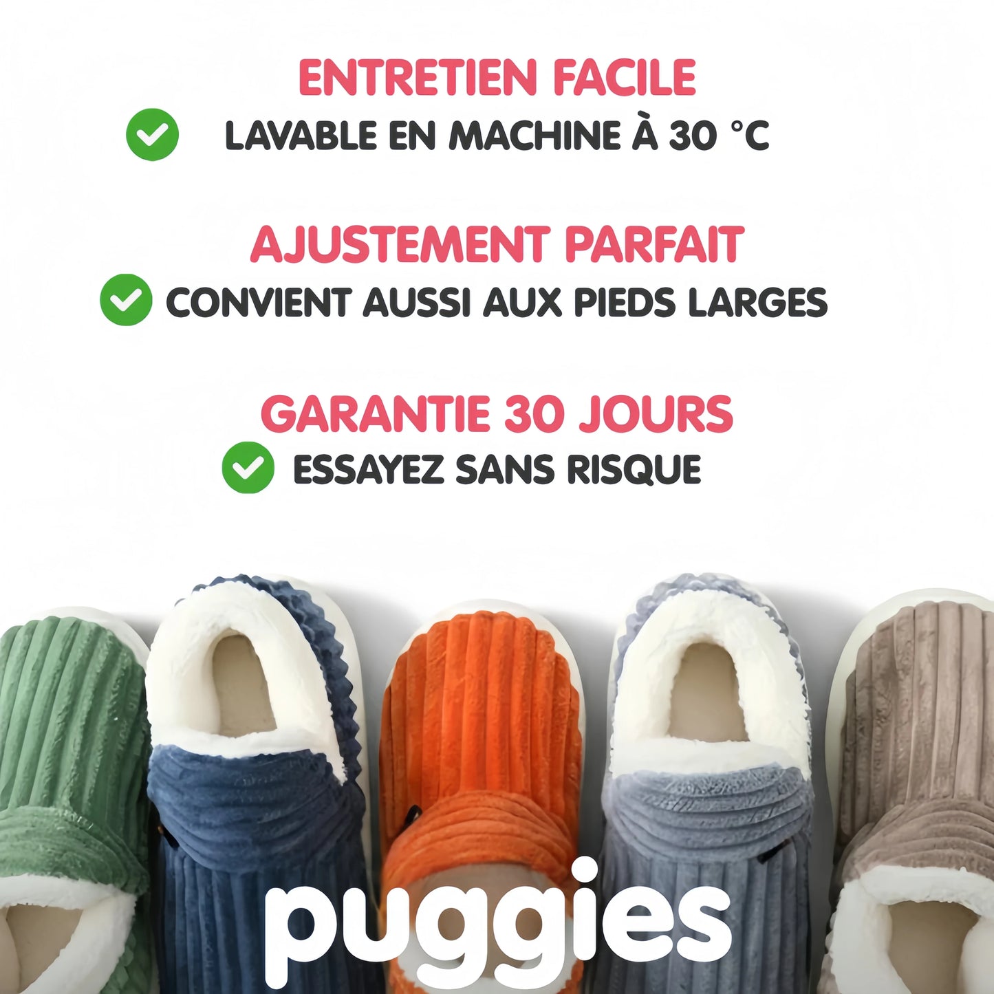 puggies™ - Chaussons Confort
