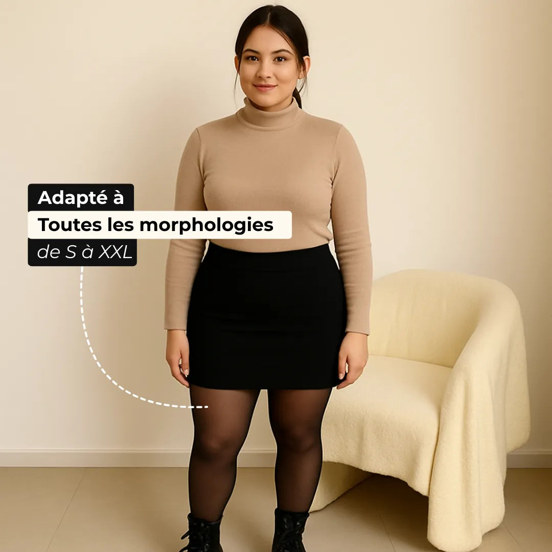 Collant Polaire Transparent – Élégance & Chaleur