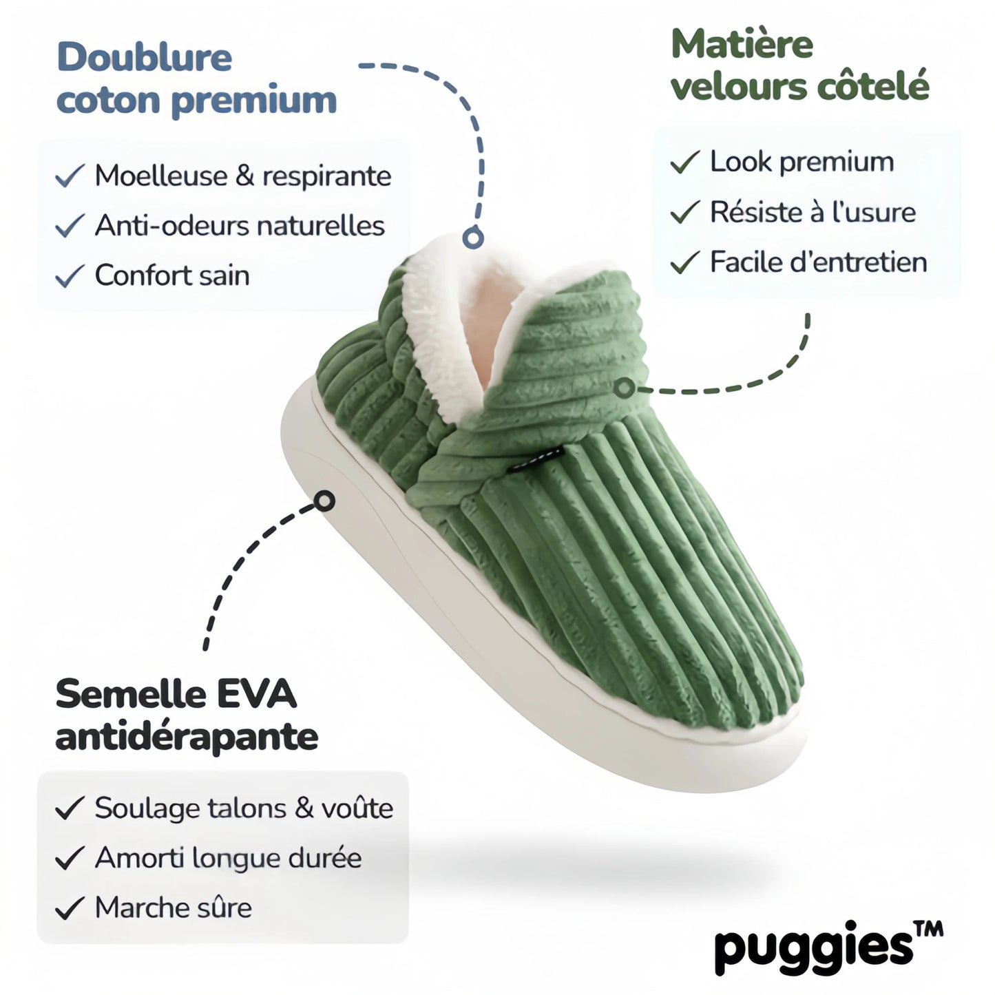 puggies™ - Chaussons Confort